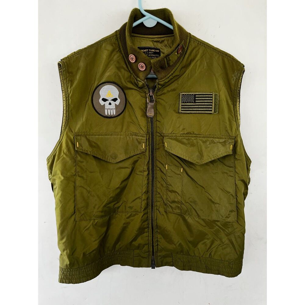 Vintage Top Gun 80s 90s G-8 Navy Tactical Vest Avirex Limited Spec 7823 size 44